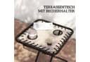 Outsunny Gartenliege mit Teetisch, 2 Stühle, Kopfkissen, 3-TLG. Sonnenliege, wetterfest Relaxliege, für Garten, Terrasse, Beige Bild 5