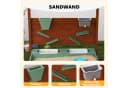 AIYAPLAY Sandkasten mit Sitzfläche, 2 Behältern, Sand- und Wasserspielzeug, Eimer, für 3-6 Jahre Kinder Grün Bild 4