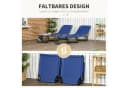 Outsunny Gartenliege 2er Set Blau/Schwarz mit verstellbarer Rückenlehne Bild 5