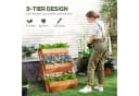 Outsunny Hochbeet 3-stufig Braun Tannenholz Bild 4