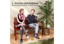 Outsunny Gartenbank 2-Sitzer Rot Wetterfest Bild 4