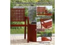 Outsunny Gartenbank 2-Sitzer Rot Wetterfest Bild 5