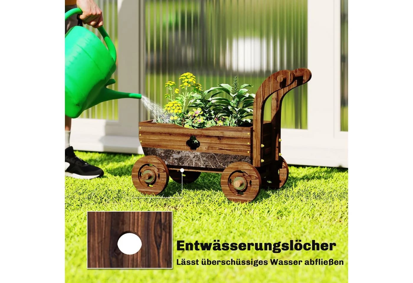 Outsunny Hochbeet mit Rädern und Griff - Bild 5