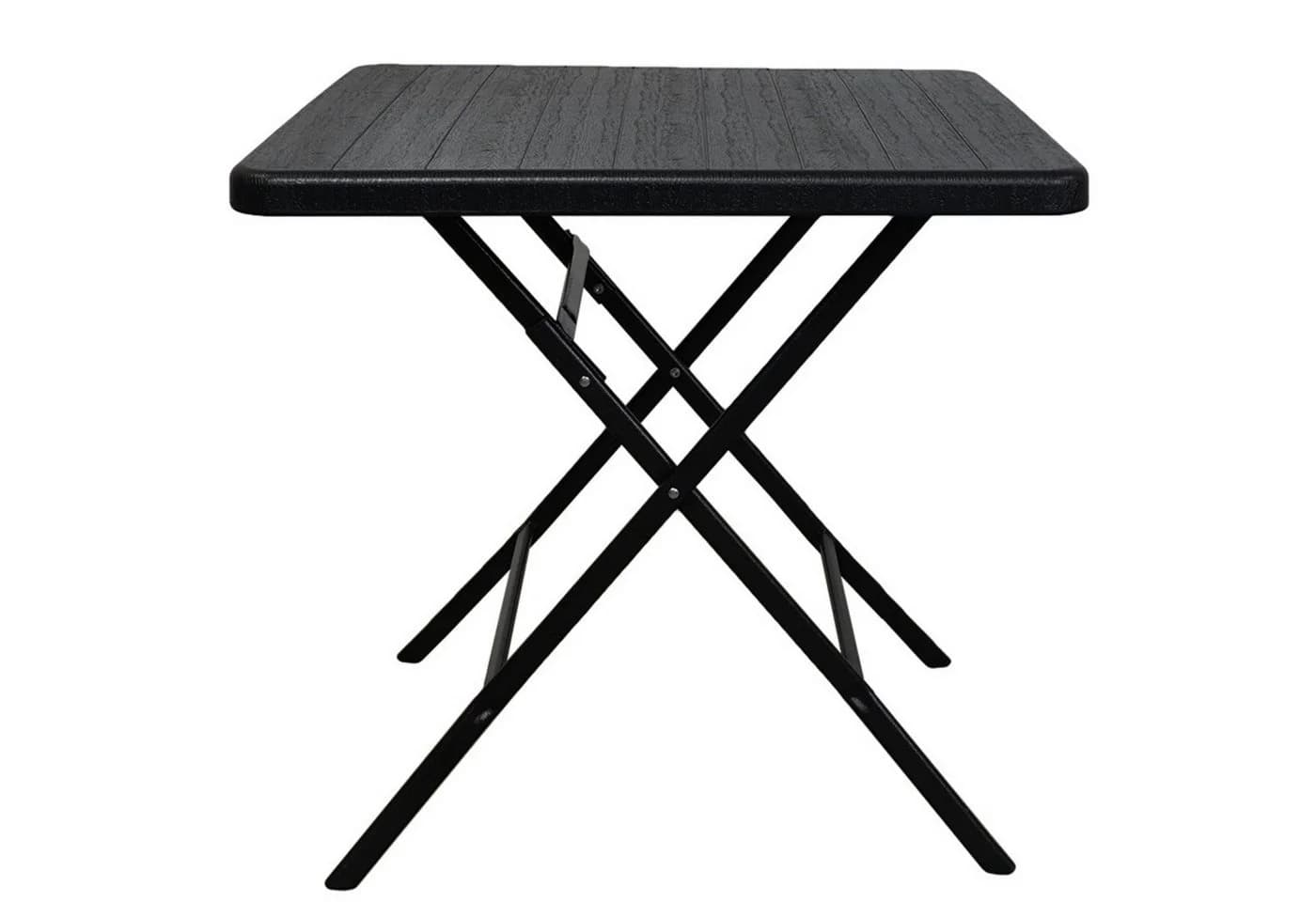 PROREGAL® Gartentisch klappbar 78x78cm Schwarz - Bild 2