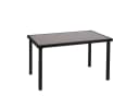 PROREGAL® Gartentisch Poly-Rattan Schwarz mit Glasplatte Bild 2
