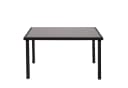 PROREGAL® Gartentisch Poly-Rattan Schwarz mit Glasplatte Bild 3