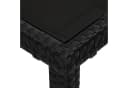 PROREGAL® Gartentisch Poly-Rattan Schwarz mit Glasplatte Bild 4