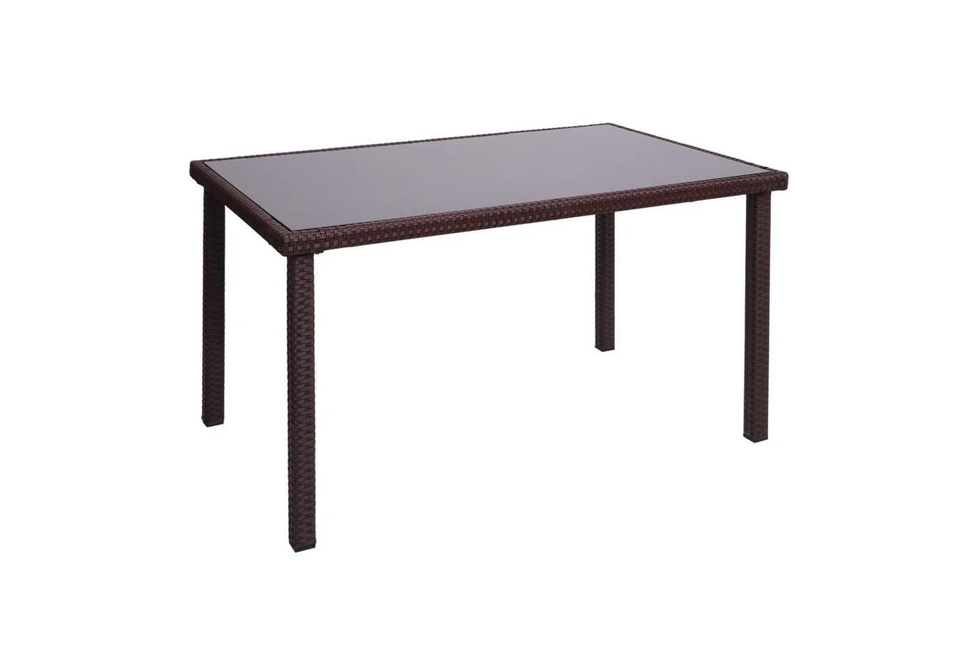 PROREGAL® Gartentisch Poly-Rattan 120x75 cm - Bild 2
