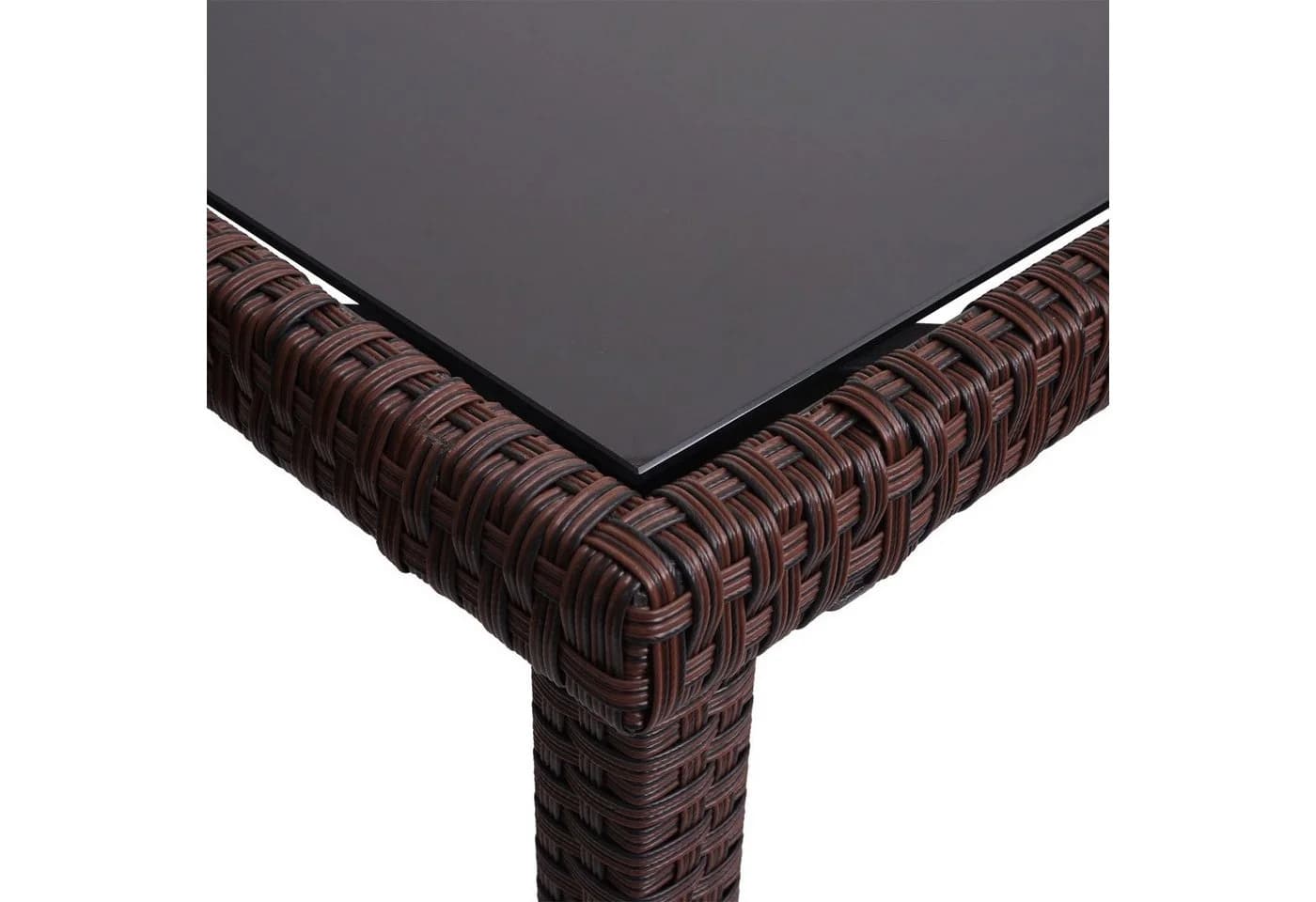 PROREGAL® Gartentisch Poly-Rattan 120x75 cm - Bild 4