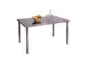 PROREGAL® Gartentisch Poly-Rattan grau-braun mit Glasplatte Bild 1