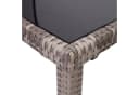 PROREGAL® Gartentisch Poly-Rattan grau-braun mit Glasplatte Bild 4