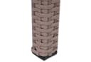 PROREGAL® Gartentisch Poly-Rattan grau-braun mit Glasplatte Bild 5