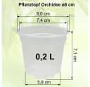 Heimwerkercenter Blumentopf MePla - 5 Stück - Pflanztopf Orchidee Ø 8 cm - transparent Bild 1