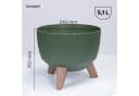 KONZEPT Blumentopf Pflanzschale 24/29cm Grün mit Füßen Bild 3
