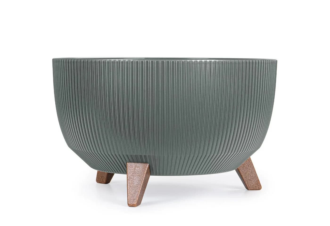 KONZEPT Blumentopf mit Füßen – großer Blumenkübel aus Kunststoff, 40 oder 47cm, modern & wetterfest, für Innen und Außen - Bild 2
