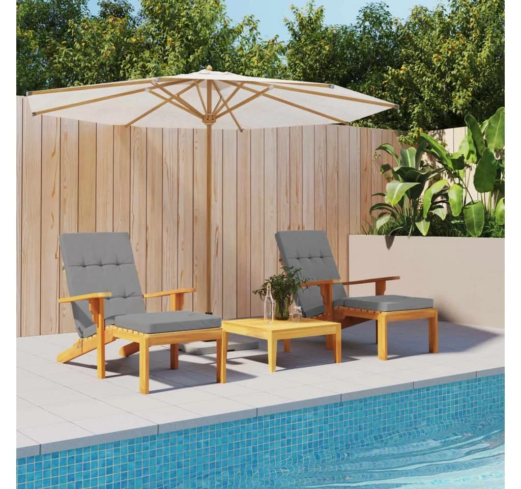 furnicato Liegenauflage Grau Oxford-Gewebe 180x55x7 cm