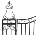furnicato Gartentor Schmiedeeisen 121x8x100 cm Schwarz Bild 4