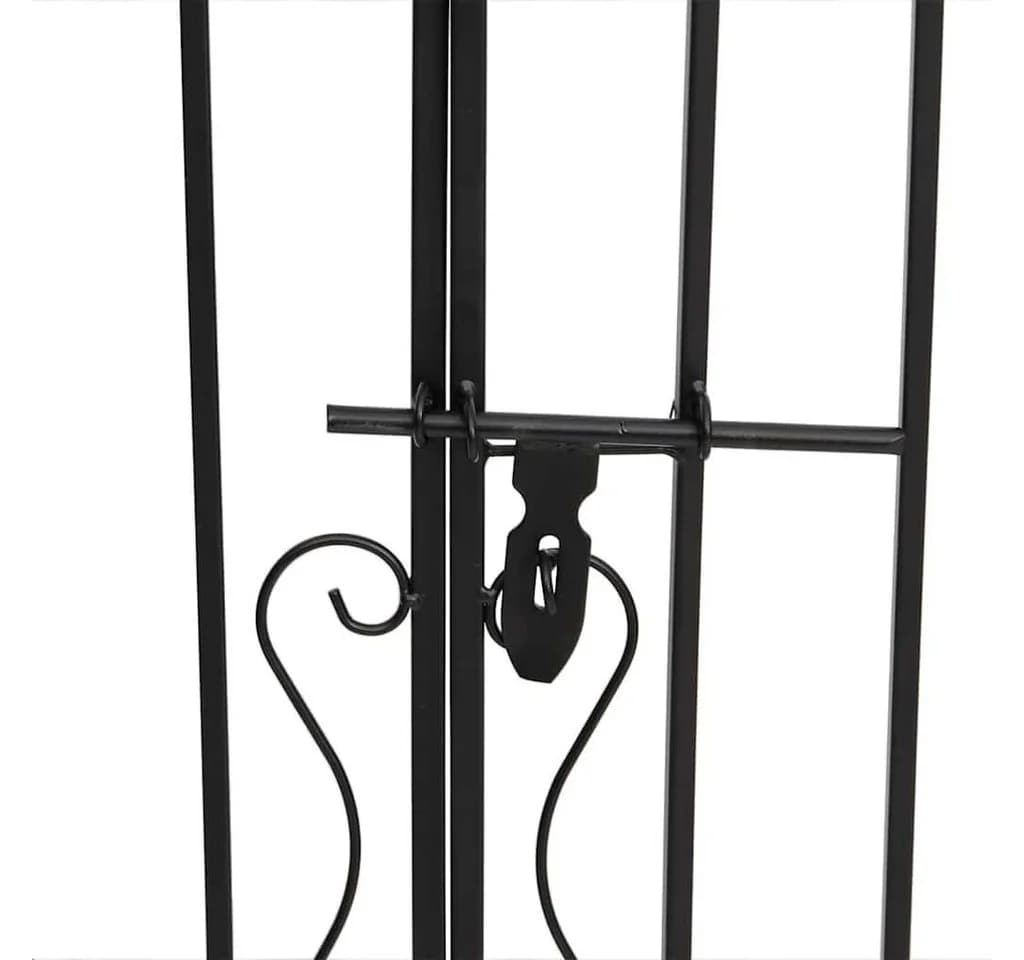 furnicato Gartentor Schmiedeeisen 121x8x100 cm Schwarz - Bild 5