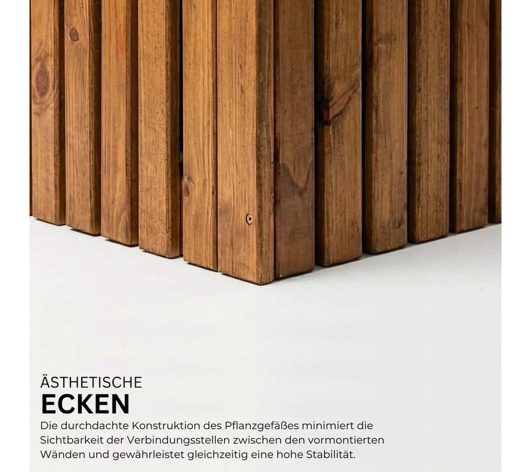 Mega-Holz Pflanzkübel TAVO35 Kiefer Blumenkasten - Bild 5