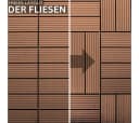 Mega-Holz Terrassenfliesen Braun Klicksystem Bild 3