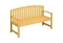 Outsunny Gartenbank Orange Massivholz mit Rückenlehne Bild 1