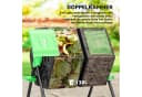 Outsunny Komposter 130L mit 24 Lüftungslöchern Grün/Schwarz Bild 4