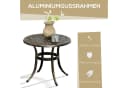 Outsunny Beistelltisch Gussaluminium Bronze Bild 5