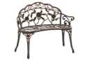 Outsunny Gartenbank Retro Stil mit Blumenmuster Bronze Bild 1