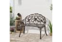 Outsunny Gartenbank Retro Stil mit Blumenmuster Bronze Bild 2