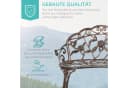 Outsunny Gartenbank Retro Stil mit Blumenmuster Bronze Bild 4