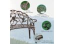 Outsunny Gartenbank Retro Stil mit Blumenmuster Bronze Bild 5