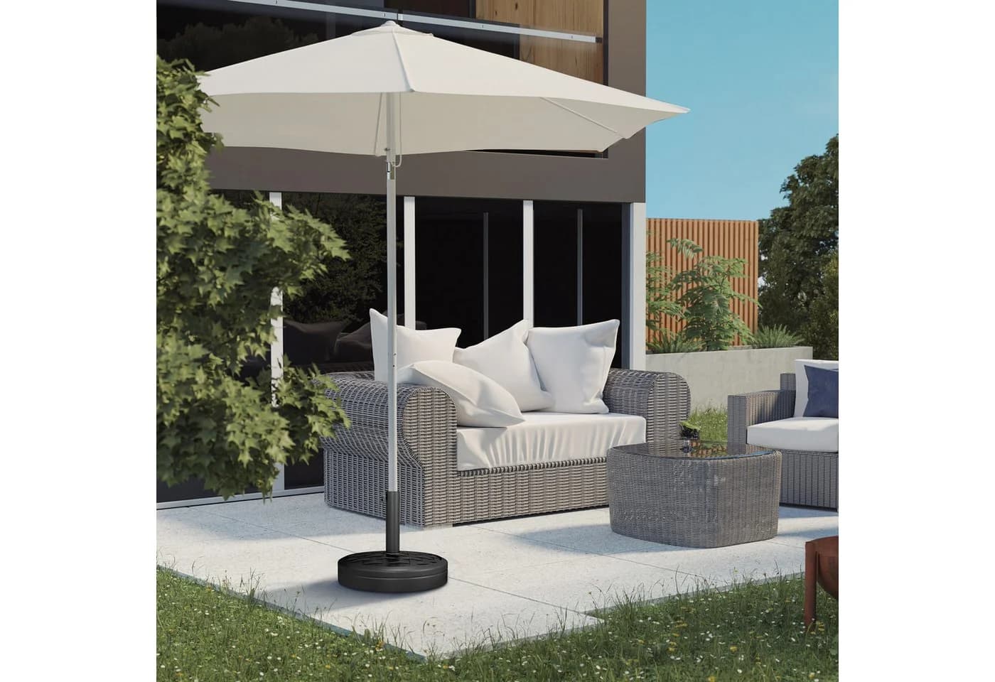 Outsunny Sonnenschirmständer aus Beton Schwarz 18 kg - Bild 2