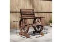 Outsunny Gartenstuhl Wagenrad-Design Kiefernholz Verkohlt Bild 3