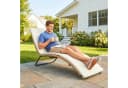 Outsunny Gartenliege mit Schaumstoffkissen PE-Rattan Stahlrahmen Bild 2