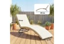 Outsunny Gartenliege mit Schaumstoffkissen PE-Rattan Stahlrahmen Bild 3