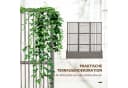 Outsunny Hochbeet mit Rankgitter Grau PE-Rattan Bild 4
