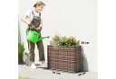 Outsunny Blumenkasten Pflanzkasten PE-Rattan Stahlrahmen 58 cm Bild 3