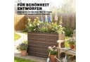 Outsunny Blumenkasten Pflanzkasten PE-Rattan Stahlrahmen 58 cm Bild 5