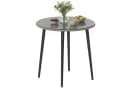 Outsunny Gartentisch Stahlrahmen PE-Rattan verstellbare Füße 80 cm Bild 1