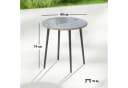 Outsunny Gartentisch Stahlrahmen PE-Rattan verstellbare Füße 80 cm Bild 3