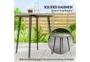 Outsunny Gartentisch Stahlrahmen PE-Rattan verstellbare Füße 80 cm Bild 5