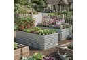 Outsunny Hochbeet 180x90x60cm 2er Set Verzinkter Stahl Silber Bild 2