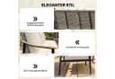 Outsunny Gartensofa 3-Sitzer PE-Rattan Stahlrahmen Khaki Grau Bild 5