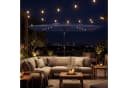 Outsunny Sonnenschirm Marineblau mit LED & Kurbel Bild 2