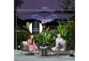 Outsunny Sonnenschirm Marineblau mit LED & Kurbel Bild 3
