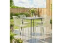 Outsunny Gartenstuhl 4er Set Cremeweiß Kunststoff Stapelbar Bild 2