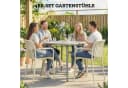 Outsunny Gartenstuhl 4er Set Cremeweiß Kunststoff Stapelbar Bild 4