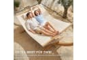 Outsunny Hängematte Doppelhängematte mit Kopfstütze und Magazintasche Cremeweiß Bild 5