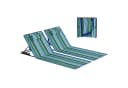 Outsunny 2er Strandliegen Set mit Verstellbarer Rückenlehne Blau/Grün/Weiß Bild 1