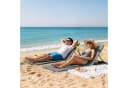 Outsunny 2er Set Strandliege klappbar mit verstellbarer Rückenlehne Dunkelgrau Bild 2